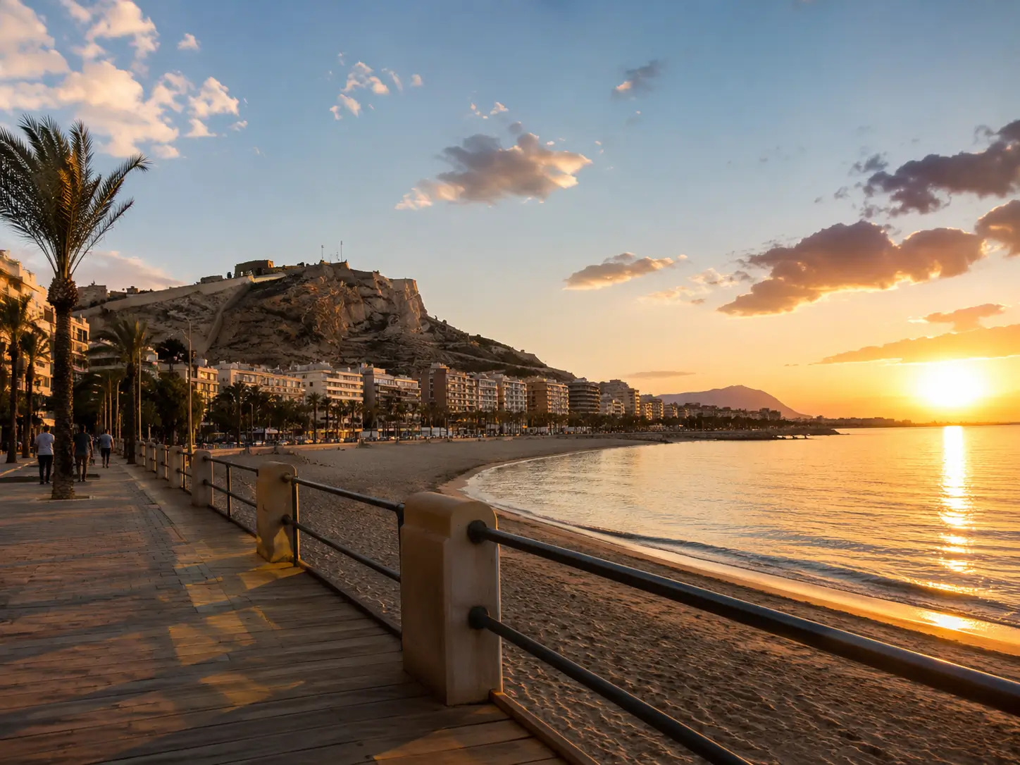 Puerto de Alicante con arquitectura histórica
