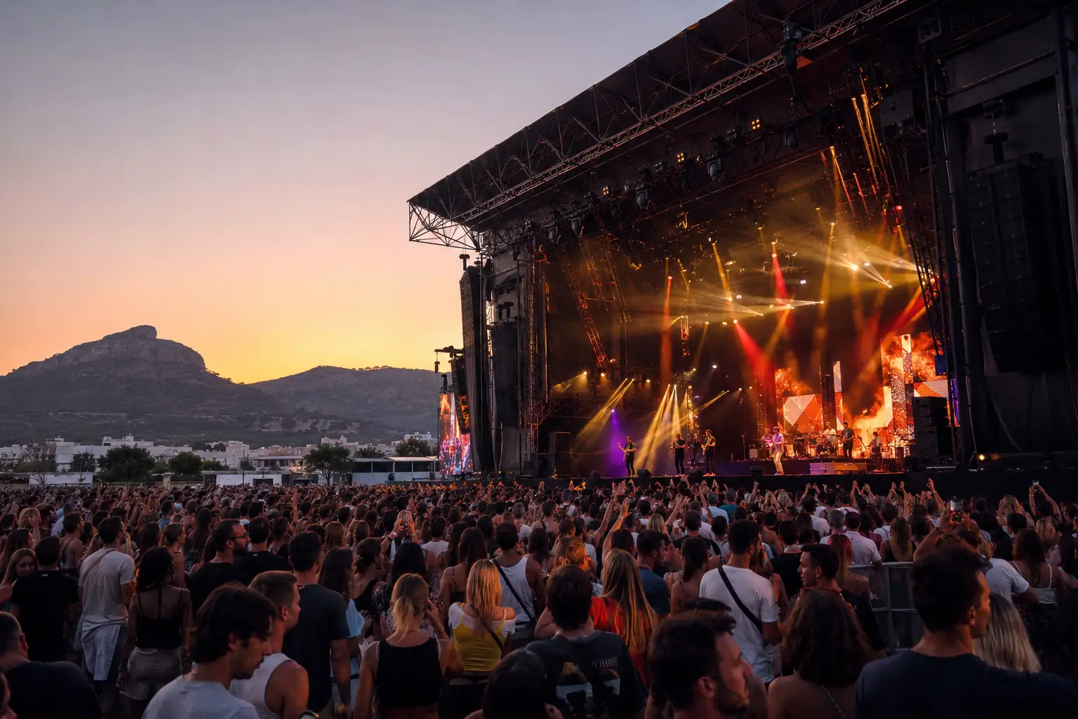 Sala de conciertos con iluminación moderna